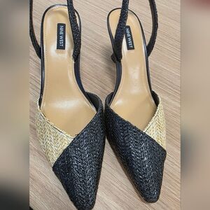 Nine West Black and Cream Heels